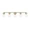 Z-Lite Thayer Vanity, 5-Light, 39 In.W x 5.75 In.L x 8.75 In.H, Luxe Gold/Clear 742-5V-LG - alternate 3